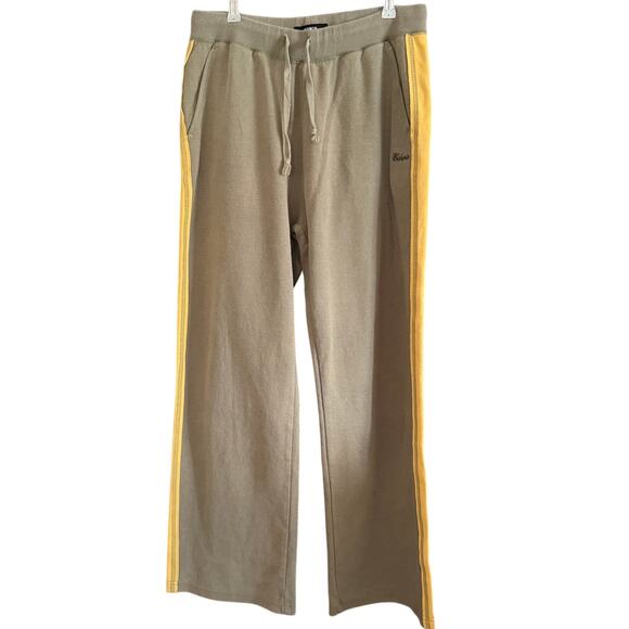 EDWIN | Olive Green and Yellow Side stripe straight leg sweatpants | XL - Picture 1 of 6